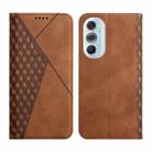 For Motorola Edge X30 Diamond Splicing Skin Feel Magnetic Leather Phone Case(Brown) - 1