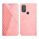 For Motorola Moto G Power 2022 Diamond Splicing Skin Feel Magnetic Leather Phone Case(Rose Gold) - 1