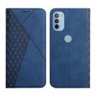 For Motorola Moto G31 / G41 Diamond Splicing Skin Feel Magnetic Leather Phone Case(Blue) - 1