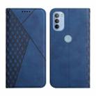 For Motorola Moto G51 5G Diamond Splicing Skin Feel Magnetic Leather Phone Case(Blue) - 1