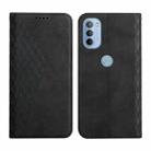 For Motorola Moto G51 5G Diamond Splicing Skin Feel Magnetic Leather Phone Case(Black) - 1