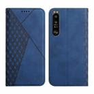 For Sony Xperia 1 III Diamond Splicing Skin Feel Magnetic Leather Phone Case(Blue) - 1