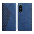 For Sony Xperia 5 III Diamond Splicing Skin Feel Magnetic Leather Phone Case(Blue) - 1