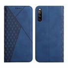 For Sony Xperia 10 III Diamond Splicing Skin Feel Magnetic Leather Phone Case(Blue) - 1