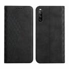 For Sony Xperia 10 III Diamond Splicing Skin Feel Magnetic Leather Phone Case(Black) - 1