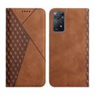 For Xiaomi Redmi Note 11 Pro International Version Diamond Splicing Skin Feel Magnetic Leather Phone Case(Brown) - 1