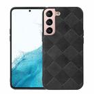 For Samsung Galaxy S22 5G Weave Plaid PU Phone Case(Black) - 1