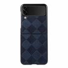 For Samsung Galaxy Z Flip 3 5G Weave Plaid PU Phone Case(Blue) - 1