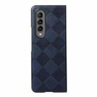 For Samsung Galaxy Z Fold3 5G Weave Plaid PU Phone Case(Blue) - 1