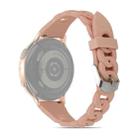 20mm Ring Buckle Silicone Watch Band(Pink) - 1