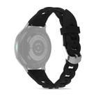 20mm Ring Buckle Silicone Watch Band(Black) - 1