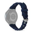 20mm Ring Buckle Silicone Watch Band(Dark Blue) - 1