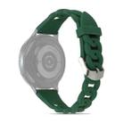 22mm Ring Buckle Silicone Watch Band(Army Green) - 1