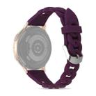 22mm Ring Buckle Silicone Watch Band(Purple) - 1