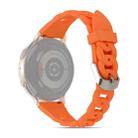 22mm Ring Buckle Silicone Watch Band(Orange) - 1