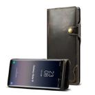 For Galaxy Note9 Denior Oil Wax Cowhide Magnetic Button Horizontal Flip Leather Case with Card Slots & Wallet(Black) - 1
