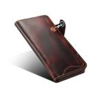 For Huawei Mate 20 Denior Oil Wax Cowhide Magnetic Button Horizontal Flip Leather Case with Card Slots & Wallet(Dark Red) - 4