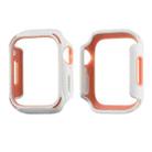 PC+TPU Two-color Frame Watch Case For Apple Watch Series 8 / 7 41mm(White+Pink) - 1