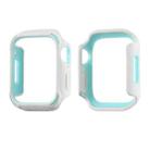 PC+TPU Two-color Frame Watch Case For Apple Watch Series 8 / 7 41mm(White+Blue) - 1