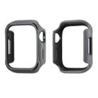 PC+TPU Two-color Frame Watch Case For Apple Watch Series 8 / 7 41mm(Grey+Black) - 1