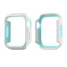 PC+TPU Two-color Frame Watch Case For Apple Watch Series 8 / 7 45mm(White+Blue) - 1