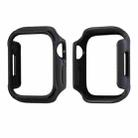 PC+TPU Two-color Frame Watch Case For Apple Watch Series 8 / 7 45mm(Black+Black) - 1