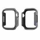 PC+TPU Two-color Frame Watch Case For Apple Watch Series 8 / 7 45mm(Grey+Black) - 1