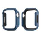 PC+TPU Two-color Frame Watch Case For Apple Watch Series 8 / 7 45mm(Dark Blue+Black) - 1