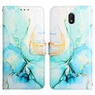 For Nokia C01 Plus PT003 Marble Pattern Flip Leather Phone Case(Green LS003) - 3