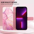 For OnePlus Nord 2 5G PT003 Marble Pattern Flip Leather Phone Case(Pink Purple Gold LS001) - 5