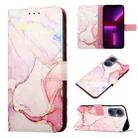 For OnePlus Nord N20 5G & OPPO A96 5G / Reno7 Z PT003 Marble Pattern Flip Leather Phone Case(Rose Gold LS005) - 1