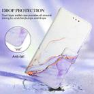 For OnePlus 10 Pro 5G PT003 Marble Pattern Flip Leather Phone Case(White Purple LS006) - 7