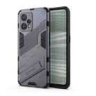 For OPPO Realme 9 Pro+ Punk Armor 2 in 1 PC + TPU Shockproof Phone Case with Invisible Holder(Grey) - 1