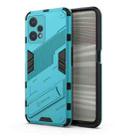 For OPPO Realme 9 Pro Punk Armor 2 in 1 PC + TPU Shockproof Phone Case with Invisible Holder(Blue) - 1