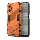 For OPPO Realme 9 Pro Punk Armor 2 in 1 PC + TPU Shockproof Phone Case with Invisible Holder(Orange) - 1