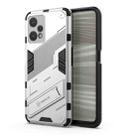 For OPPO Realme 9 Pro Punk Armor 2 in 1 PC + TPU Shockproof Phone Case with Invisible Holder(White) - 1