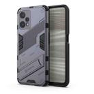 For OPPO Realme 9 Pro Punk Armor 2 in 1 PC + TPU Shockproof Phone Case with Invisible Holder(Grey) - 1