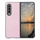 For Samsung Galaxy Z Fold3 5G Cowhide Texture PU Phone Case(Pink) - 1