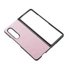 For Samsung Galaxy Z Fold3 5G Cowhide Texture PU Phone Case(Pink) - 3