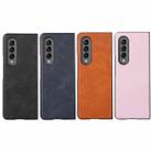 For Samsung Galaxy Z Fold3 5G Cowhide Texture PU Phone Case(Pink) - 4
