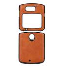 For Motorola Moto Razr 5G Cowhide Texture PU Phone Case(Brown) - 1