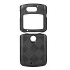 For Motorola Moto Razr 5G Weave Plaid PU Phone Case(Black) - 1