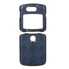 For Motorola Moto Razr 5G Weave Plaid PU Phone Case(Blue) - 1
