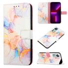 For Xiaomi 12 PT003 Marble Pattern Flip Leather Phone Case(Galaxy Marble White LS004) - 1