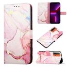 For Xiaomi Poco M3 / Redmi 9T / 9 Power PT003 Marble Pattern Flip Leather Phone Case(Rose Gold LS005) - 1