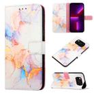 For Xiaomi Poco X3 NFC / X3 Pro / X3 PT003 Marble Pattern Flip Leather Phone Case(Galaxy Marble White LS004) - 1