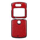 For Motorola Moto Razr 5G Crocodile Top Layer Cowhide Leather Phone Case(Red) - 1