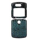 For Motorola Moto Razr 5G Crocodile Top Layer Cowhide Leather Phone Case(Cyan Blue) - 1
