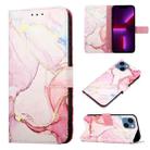 For iPhone 13 mini PT003 Marble Pattern Flip Leather Phone Case (LS005) - 1