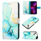 For iPhone 13 PT003 Marble Pattern Flip Leather Phone Case(LS003) - 1